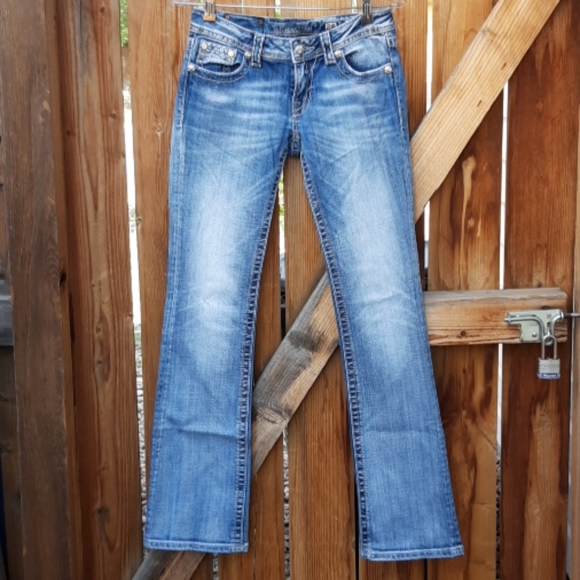 Miss me embellished boot cut jeans lightwash sz 28 - Picture 1 of 8